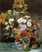 Pierre-Auguste Renoir Fleurs dans un pot en faience oil painting artist